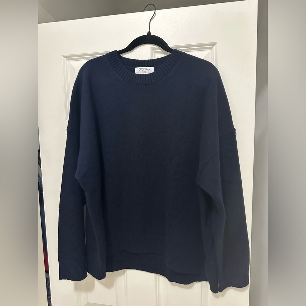 Parke Cashmere Sweater, Navy